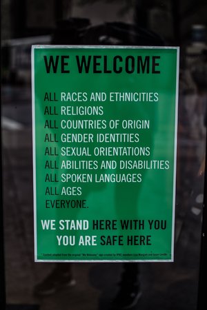 political sign accepting diversity