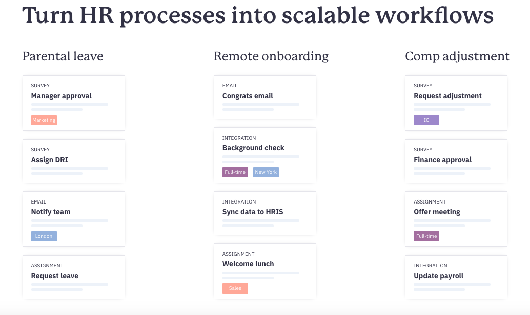 Scalable workflows 