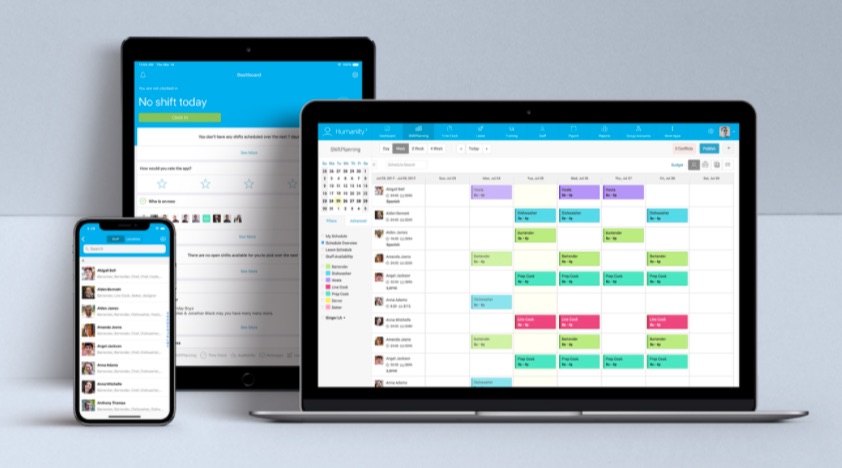 Humanity employee shift scheduling software that is compatible across all devices
