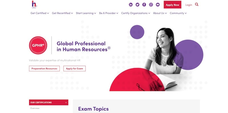 Global Professional in Human Resources course homepage