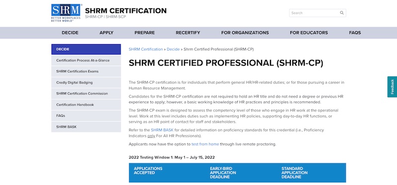 SHRM Certified Professional course