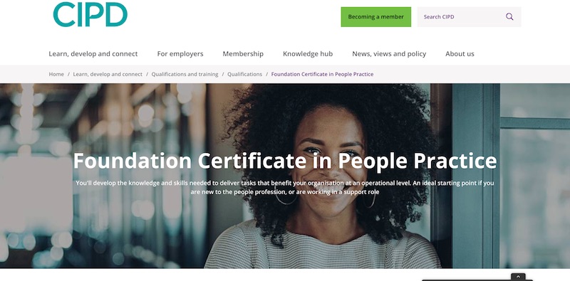 CIPD's Foundation Certificate in People Practice course