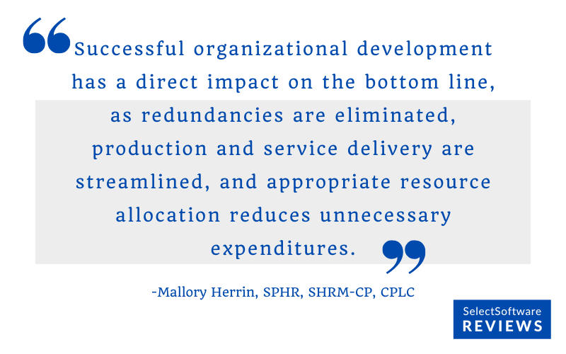 Quote about strategic HR and organizational development’s impact on company profits.