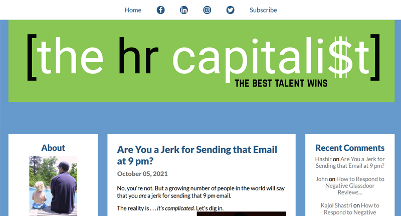 The HR capitalist blog