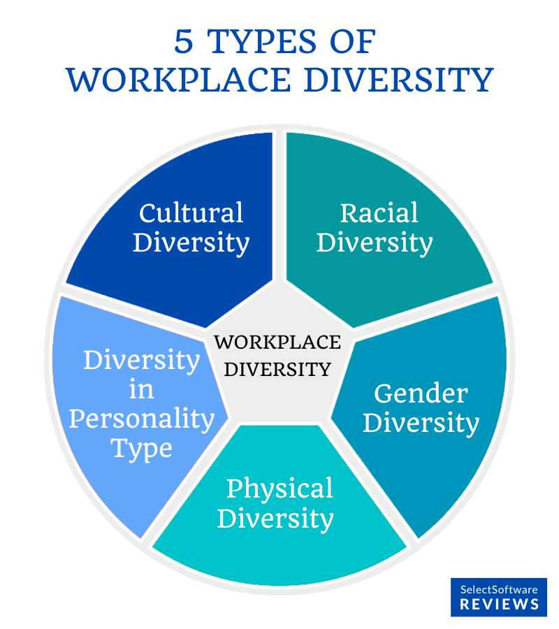 Alt tag: 5 types of workplace diversity.
