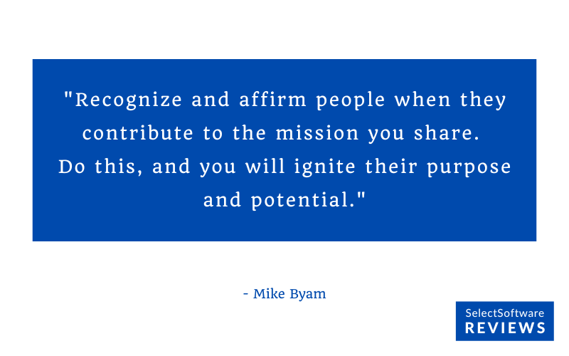 Advice on employee recognition from Mike Byam.