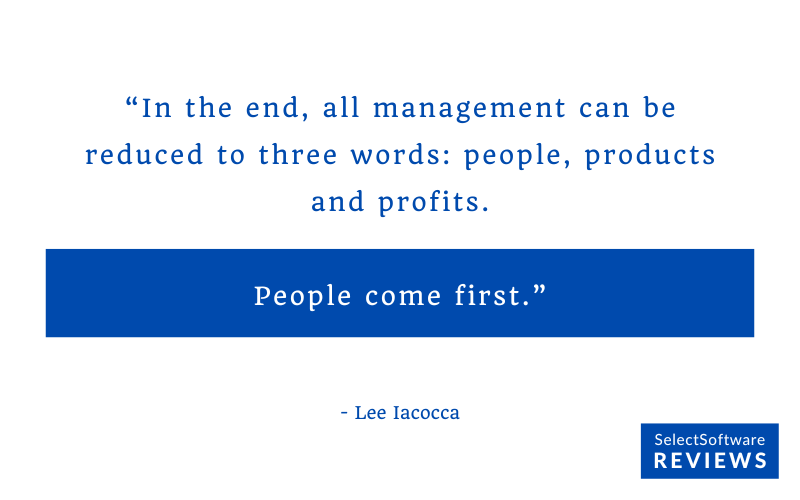 Quote about management and recognition by Lee Iacocca.