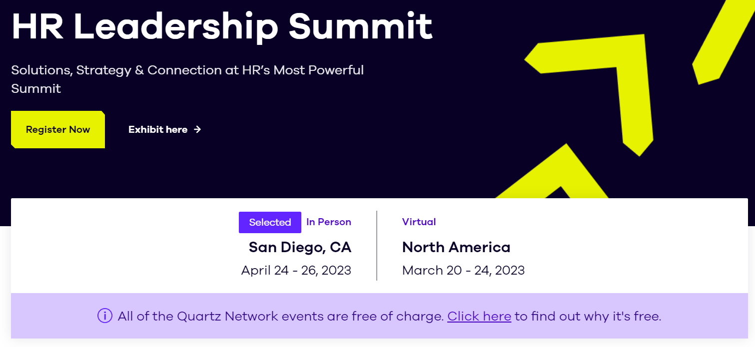 HR leadership summit event information