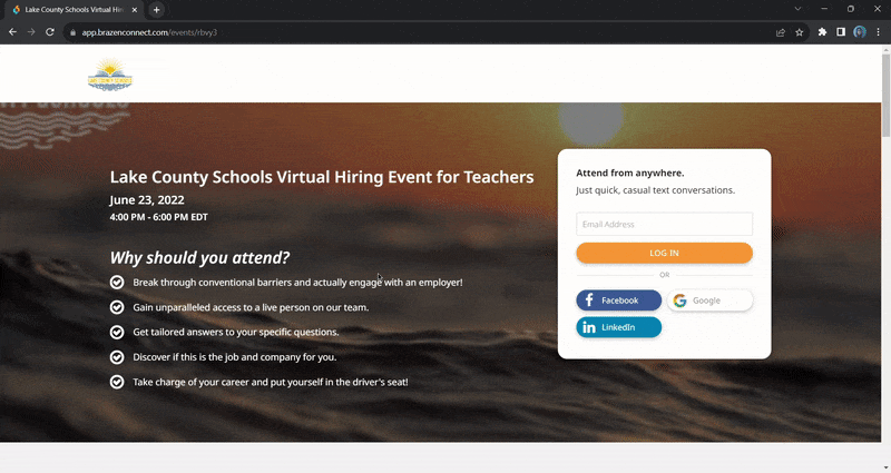 Radancy-virtual-career-fair-platform-screenshot